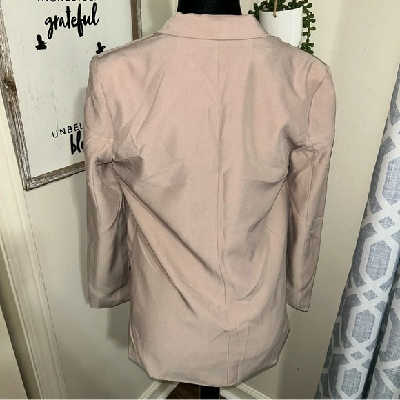 Urban Coco Women’s Blazer Jacket Open Front (Small, Khaki) - Picture 5 of 7